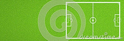 Soccerball court view in flat lay Stock Photo