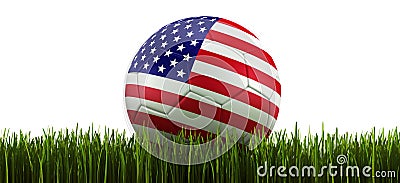 Soccerball in grass Stock Photo