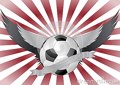 Soccerball wings Stock Photo