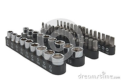 Socet and screwdrivers tool set Stock Photo