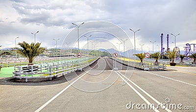 Sochi. Bike Path Editorial Stock Photo