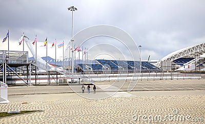 Sochi. Olympic area and automotive circuit Formula 1 Editorial Stock Photo