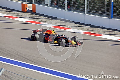 Max Verstappen of Red Bull Racing. Formula One. Sochi Russia. Editorial Stock Photo