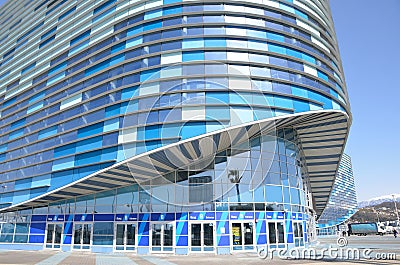 Sochi, Russia, March, 01, 2016, Ice palace Iceberg in Sochi Olympic Park Editorial Stock Photo