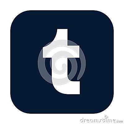 tumblr icon vector logo Vector Illustration