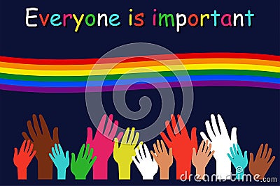 everyone is important, regardless of gender, orientation or religion Vector Illustration