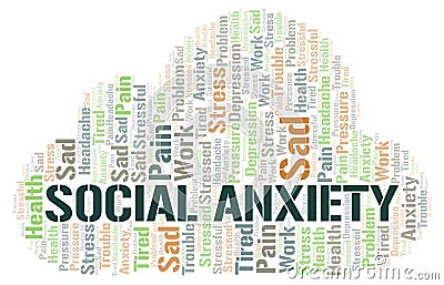 Social Anxiety word cloud Stock Photo