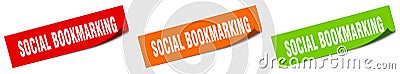 social bookmarking banner. social bookmarking speech bubble label set. Vector Illustration