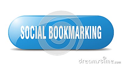 social bookmarking button. social bookmarking sign. key. push button. Vector Illustration