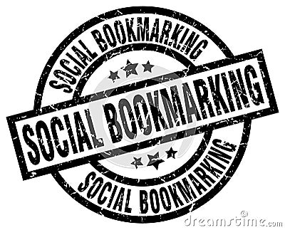 social bookmarking stamp Vector Illustration