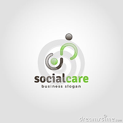Social Care - Humanity Logo Template Vector Illustration