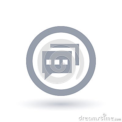 Social chat icon. App messaging symbol. Vector Illustration