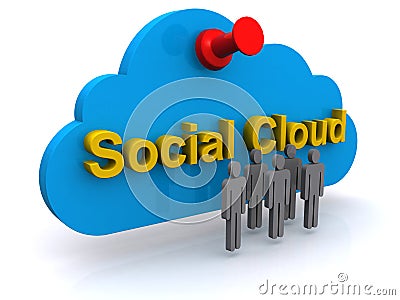 Social cloud Stock Photo