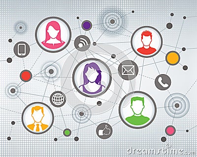 Social Communication People Vector Illustration