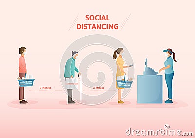 Social Distancing Concept. Coronavirus pandemic. Stock Photo