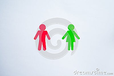 Social Distancing concept, Separation of people at risk of disease Stock Photo
