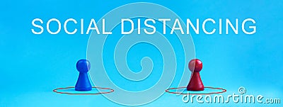 Social distancing during the coronavirus COVID19 quarantine. Concept of physical separation for infection control intended to stop Stock Photo