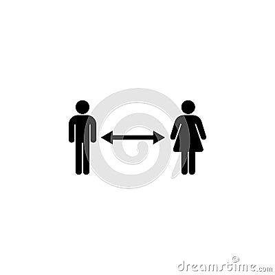 Social Distancing Icon Vector For Any Purposes Vector Illustration