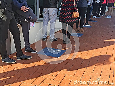 Social Distancing in Perth Western Australia Editorial Stock Photo