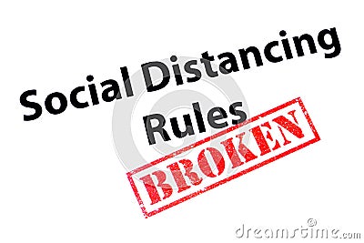 Social Distancing Rules Broken Stock Photo