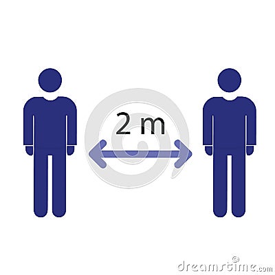 Social Distancing Vector illustration, Keep distance. Vector Illustration