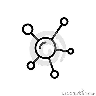 Black line icon for Social, Engagement and share Vector Illustration