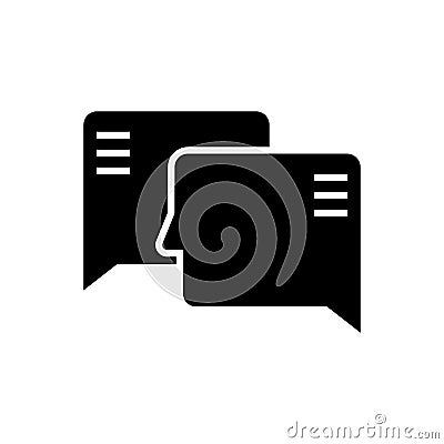 Social engagement icon, vector illustration, black sign on isolated background Vector Illustration