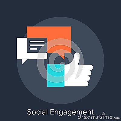 Social Engagement Vector Illustration