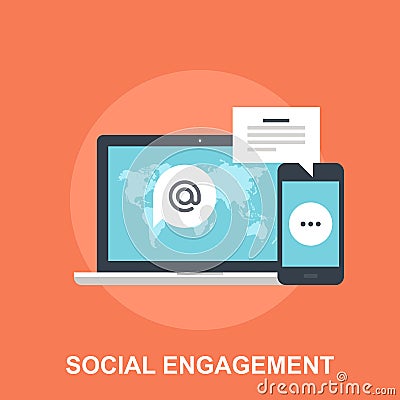 Social Engagement Vector Illustration