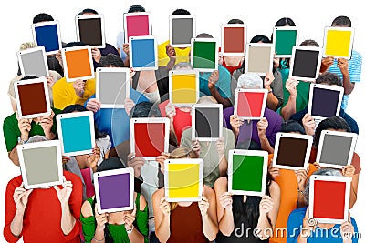 Social Gathering Digital Tablet Communication Society Concept Stock Photo