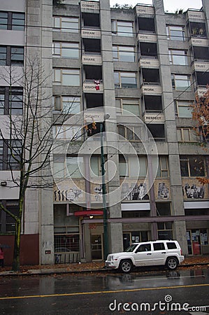 Social housing in Vancouver Editorial Stock Photo