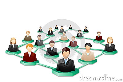 Social Human Networking Vector Illustration