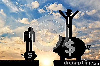 Social inequality and capitalism Stock Photo