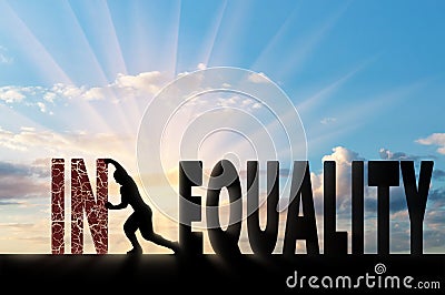 Social inequality concept Stock Photo