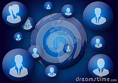 Social interaction wallpaper 3d image background Stock Photo