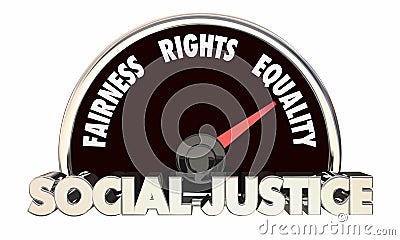 Social Justice Levels Equality Fairness Civil Rights 3d Illustration Stock Photo