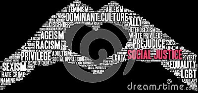 Social Justice Word Cloud Vector Illustration