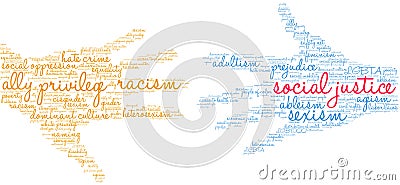 Social Justice Word Cloud Vector Illustration