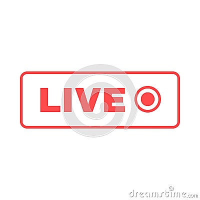 Social live stream silhouette icon Vector Illustration