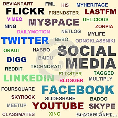 Social media Editorial Stock Photo