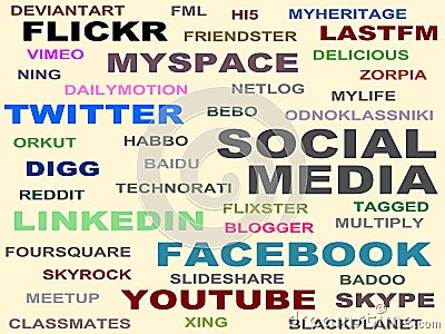 Social media Editorial Stock Photo