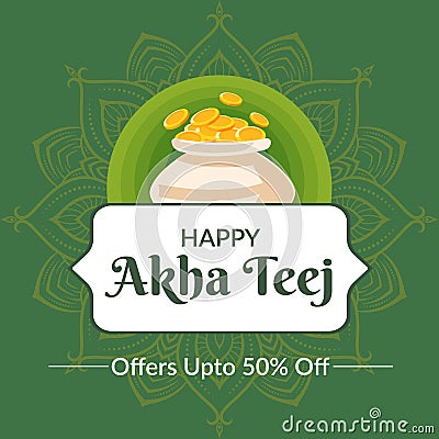 Happy akha teej banner design Vector Illustration