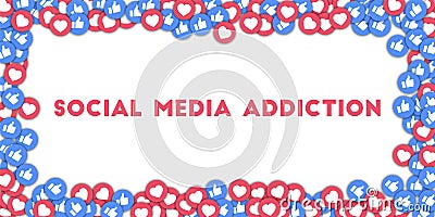 Social media addiction. Vector Illustration