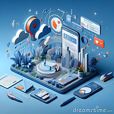 ACCELERATE REVENUE GROWTH USING DIGITAL MARKETING Stock Photo