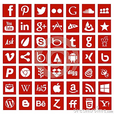 Social media app networking logo signs Vector Illustration