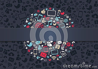 Social Media Background Vector Illustration