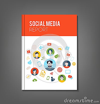 Social Media Brochure Vector Illustration