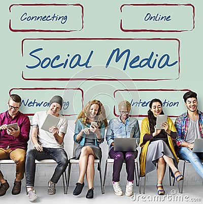 Social Media Communication Share Connect Concept Stock Photo