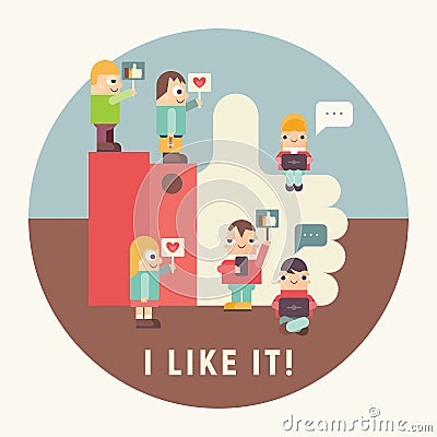 Social Media Concept Vector Illustration