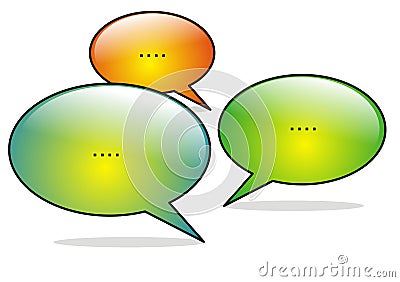 Social media conversation Vector Illustration